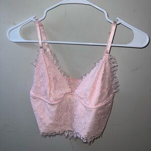 Baby Pink Lace Bralette Top